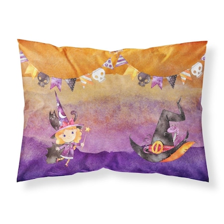 Carolines Treasures Halloween Little Witch Party Fabric Standard Pillowcase BB7462PILLOWCASE